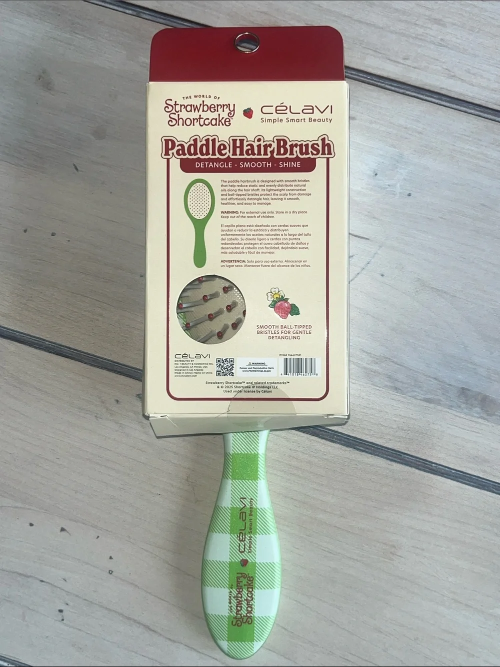 Strawberry Shortcake Green Paddle Detangle Hair Brush